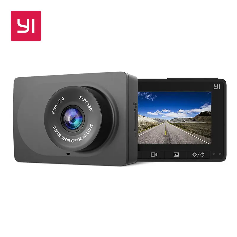 Автомобильный видеорегистратор YI Compact Dash Camera | Разрешение 2.7K | Широкий угол обзора 130° | - Название цвета: Camera Only