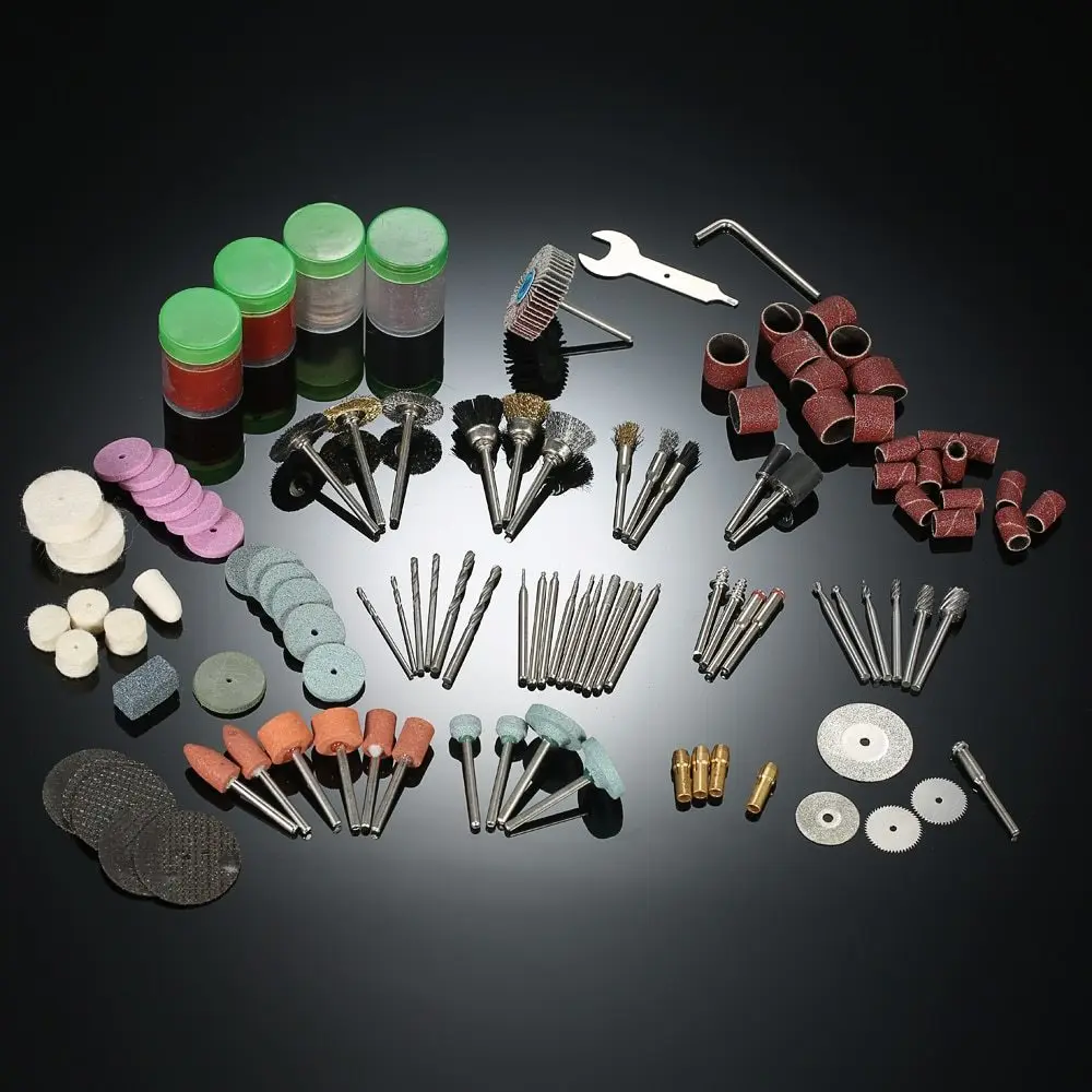 

166PCS 1/8" Electric Grinder drill Accessories Sanding Polishing Grinding engraving Cutting milling Rotary Tool Bit set