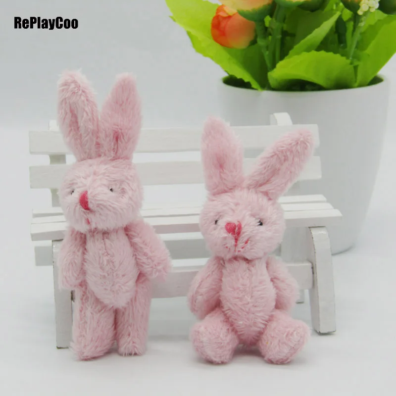 50pcs/lot Mini Rabbit Stuffed Plush Toys 8cm Small Rabbit Stuffed Toys ...
