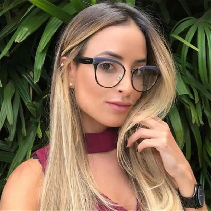 

Fashion Cat's Eye Glasses Myopia Eyeglasses Frames For Women Designer Brand Luxury Eye glass Frames Transparent Spectacles