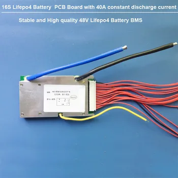 

16S Lifepo4 Battery protection PCB board for 48V or 58.4V electric motorcycle Battery pack with 40A constant discharge current
