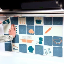 1 шт. анти-масляные наклейки s высокая температура декоративные настенные алюминиевые фольги керамические наклейки мозаика масляная плита Водонепроницаемый самоклеющиеся