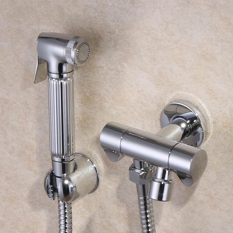 Brass Hand Held Toilet Bidet Spray Shower Head Douche Kit Shatta Copper