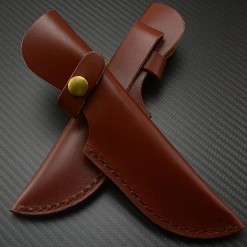 Outdoor straight knife Cowhide leather case Straight knife case sheath