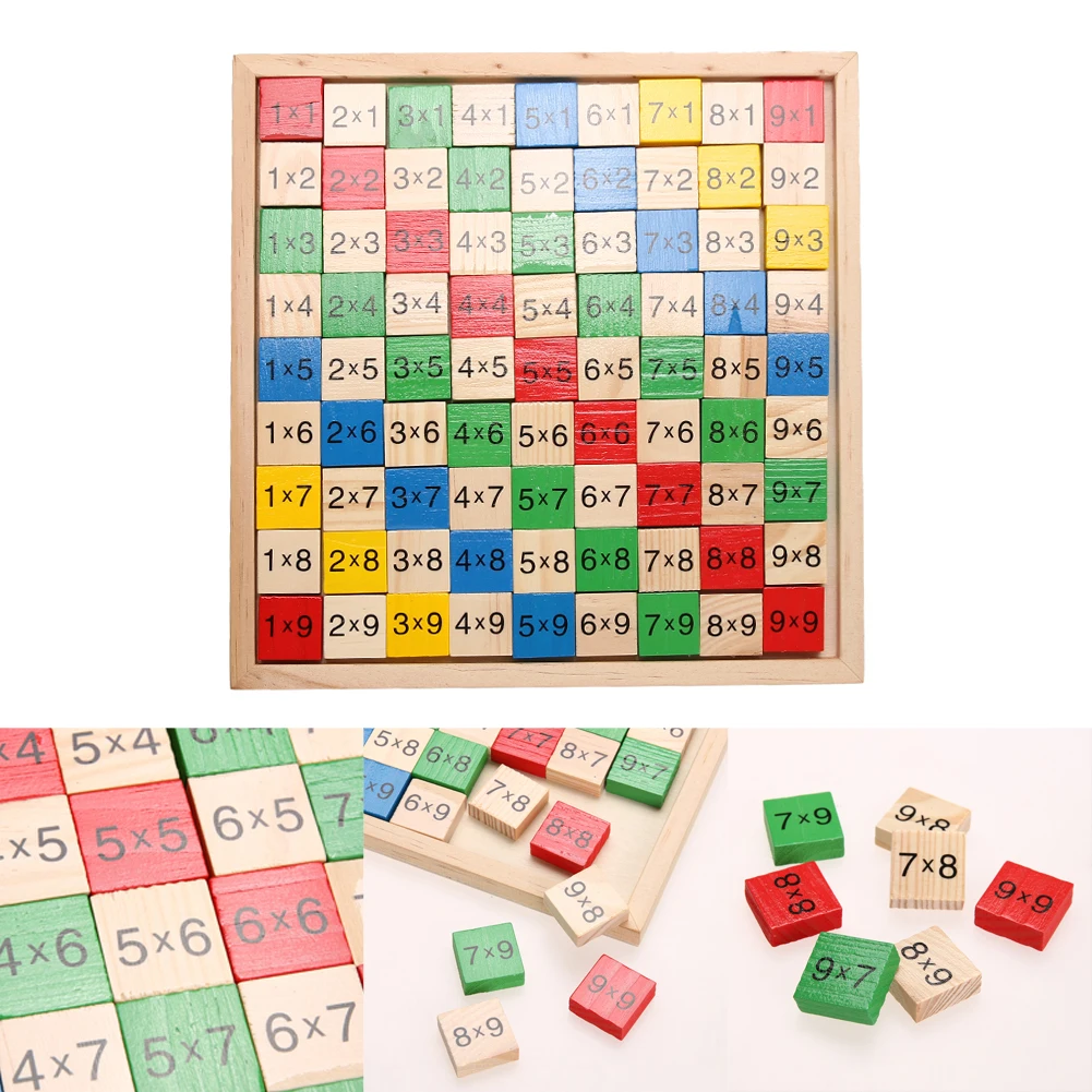 Детские деревянные математические блоки домино-игрушка двухсторонняя математическая счетная цифровая доска обучающая математическая игра Детский обучающий инструмент