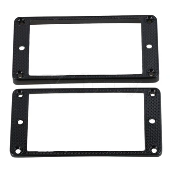 

Yibuy 2x Black Electric Guitar Guitar Curved Humbucker Pickup Mounting Ring BQ