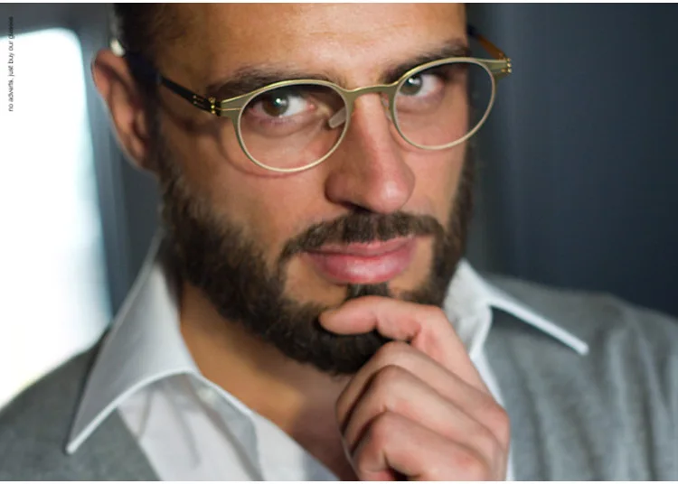 Титановый сплав Рецептурные очки мужские Ультра легкие круглые формы близорукость Рецептурные очки оптическая рамка без винта Glasse