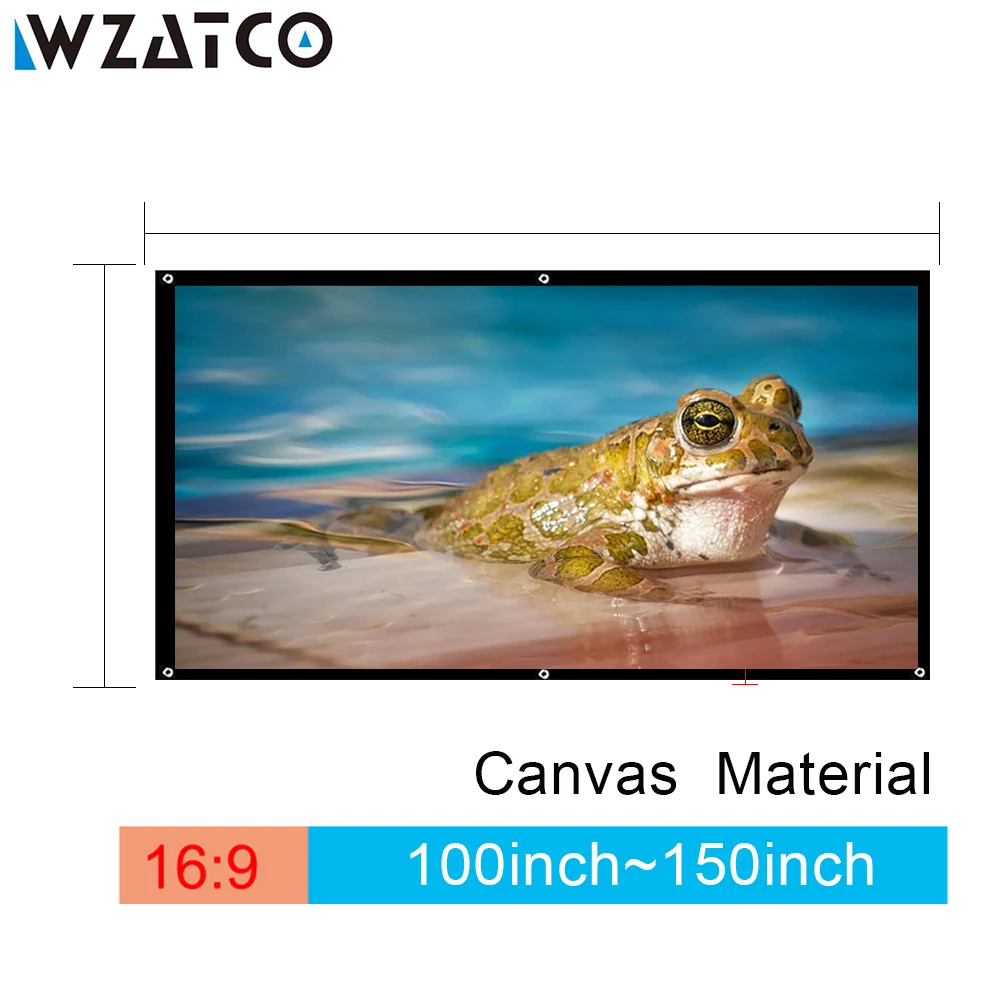 Складной экран WZATCO для проектора 100/120/150 дюймов 16:9 | Электроника