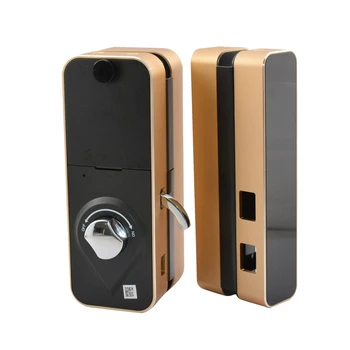 

Office glass door smart lock keyless electric fingerprint lock with touch keyboard password smart card remote control key