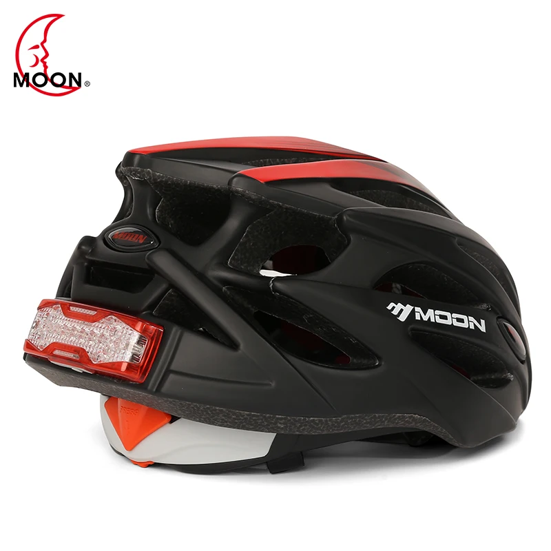 Moon унисекс дышащий шлем для верховой езды с поворотом света интеграл литья защитный шлем Сверхлегкая шляпа Велосипедный спорт оборудования M L