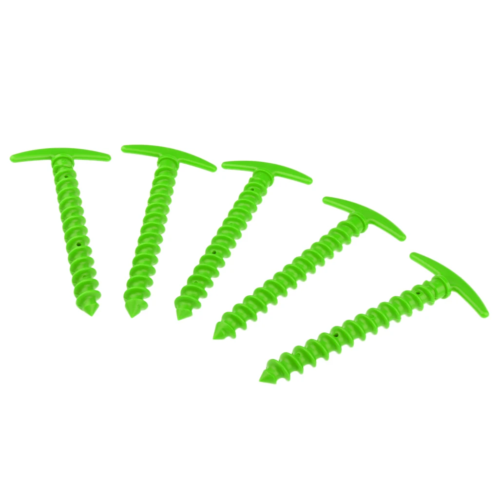 5pcs Plastic Stakes Small Tarp Stakes Tent Spikes for Sand Lawn Beach Blankets Compact Lightweight Tent Pegs