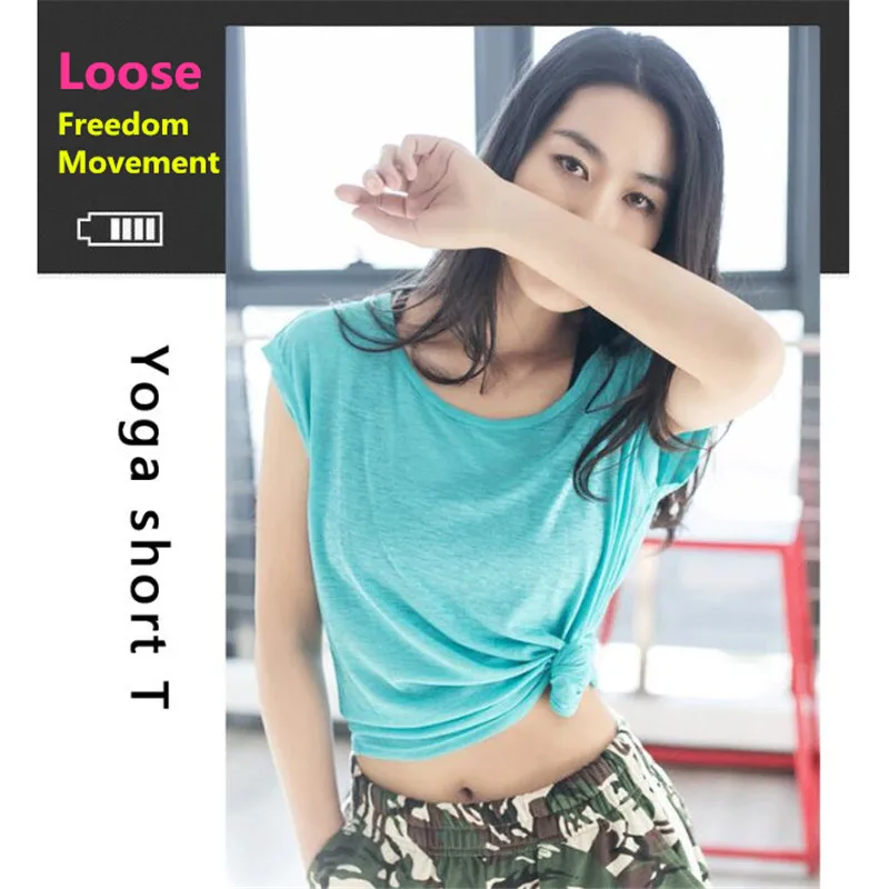 

Women&Girl Sport Loose GYM Fitness Running T-Shirt Quick-dry Wicking High-Elastic Ultra-thin Undershirt YOGA Short Sleeve Tops