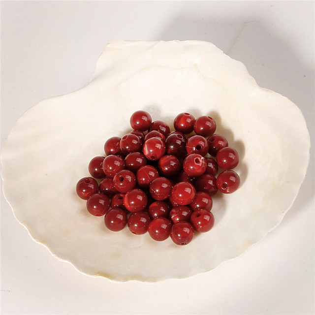 6mm Acrylic Clouds Beads Effect Round BEADS Spacer Loose Beads For Jewelry Making Accessories DIY Bracelet Necklace