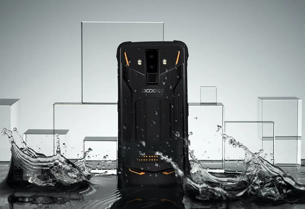 New DOOGEE S90 Waterproof Phone 6.18'' IP68/IP69K 5050mAh MT6671 Octa Core Android 8.1 6GB+128GB 16MP Shockproof Cellphone