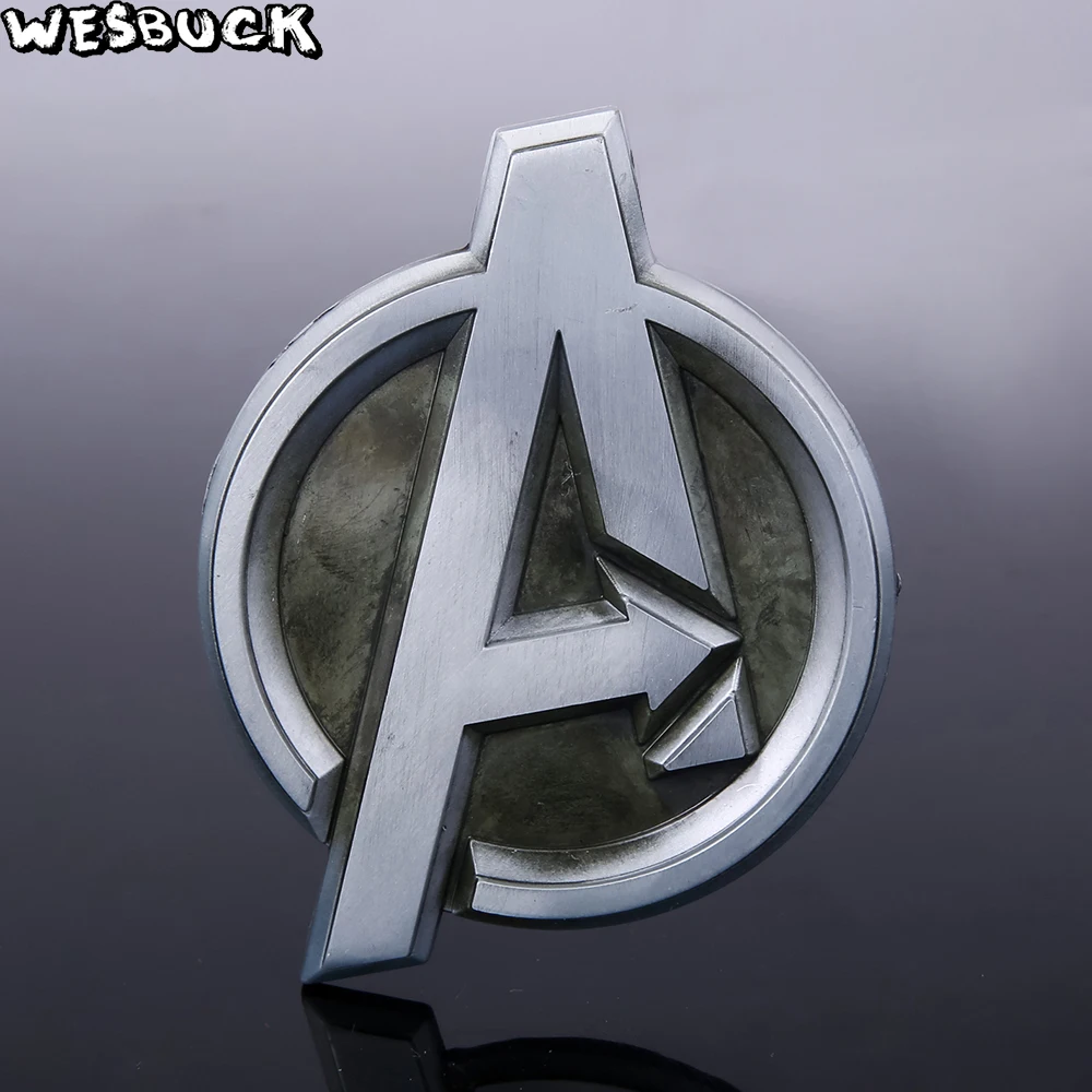 

WesBuck Brand Avengers Super Heroes Belt Buckle With Silver Metal Fashion Man Woman Jeans Accessories Cowgirl Boucle Ceinture