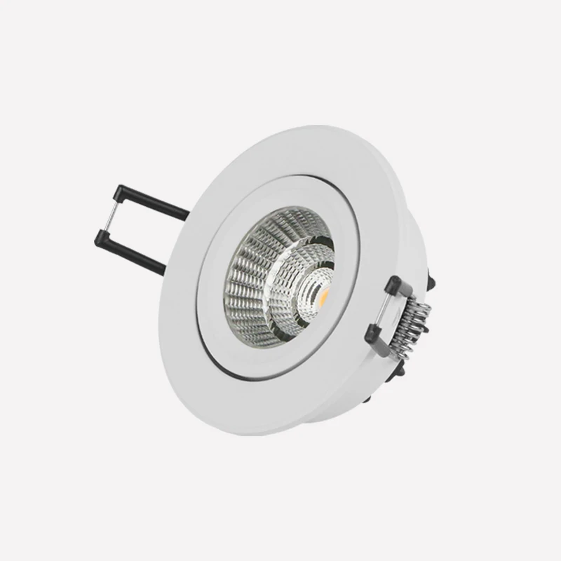 

Free Shipping 5W 7W 90RA Dimmable 38degree Cutout72mm 220VAC 3000K 4000K 6000K COB Adjustable LED spotlight LED Down Light