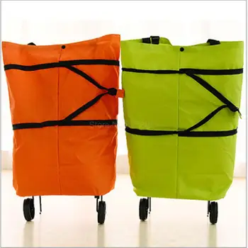 

Oxford Backpack Tugboat Dual-purpose Convenient Shopping Car, Vegetable Purchase, Foldable Shopping Bag, Wheeled Handbag