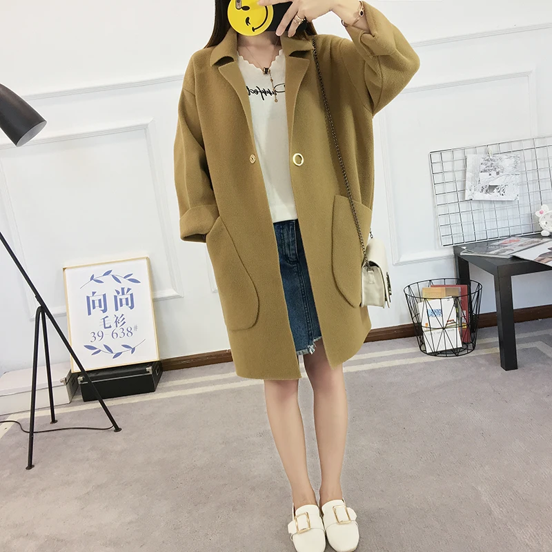 

2019New autumn winter cardigan female woolen women long thick warm casual cardigansWomen long casual knitted sweater coats