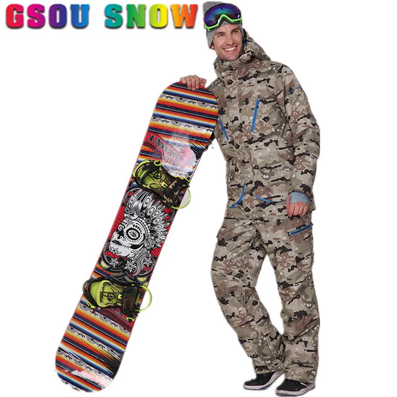 

Gsou Snow Brand Winter Ski Suit Men Ski Jacket Pants Waterproof Mountain Skiing Suit for Men Outdoor Sport Snowboard Suit Sets