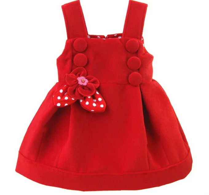 2019 Fashion Style Baby Girls Winter Dresses Floral Red Color Lolita Vestidos For 1 Years Old Girl Clothing RKD185001 | Детская одежда