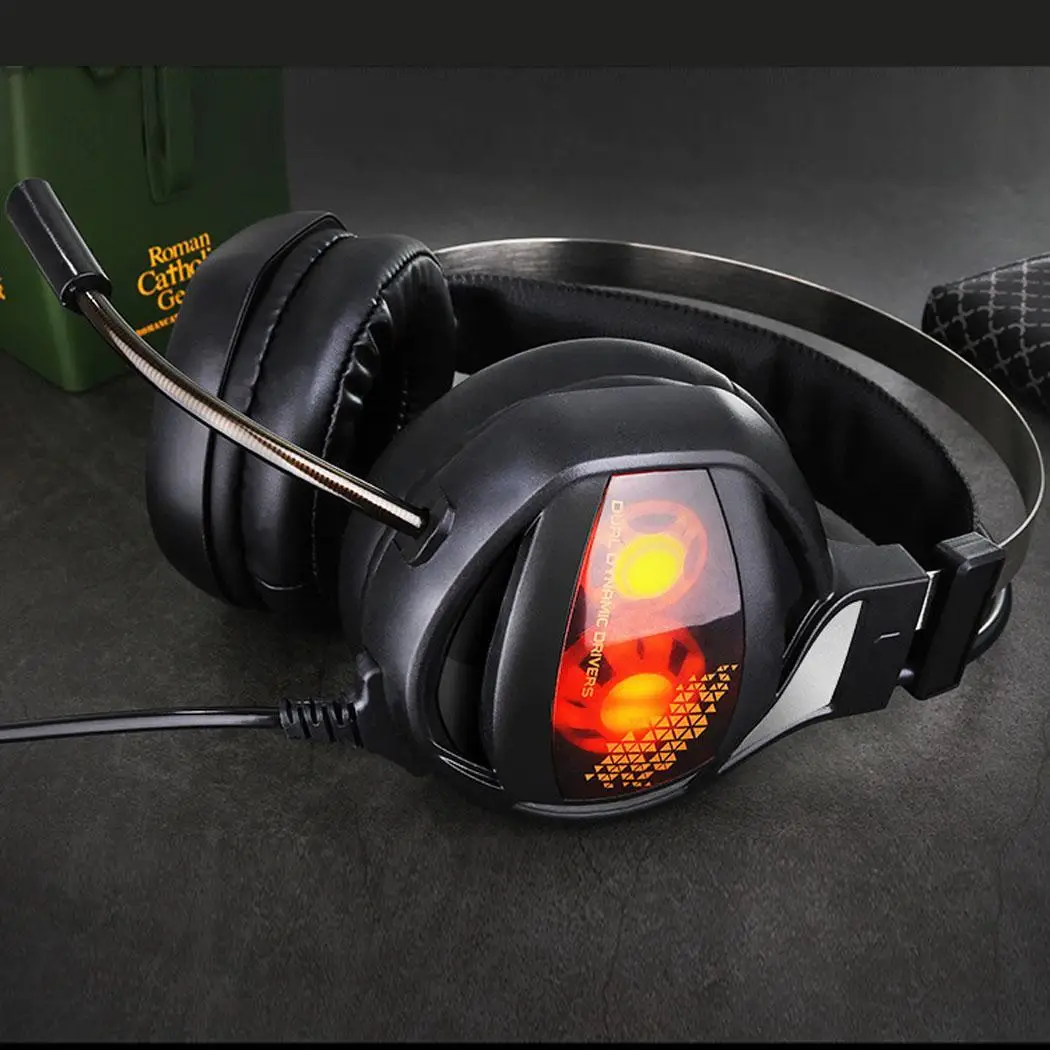 Повязка на голову игровой стерео HiFi гарнитура наушники с микрофоном