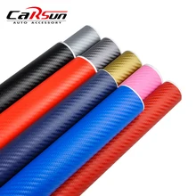 200cm x 50cm 3d impermeável fibra de carbono vinil filme diy carro adesivos e decalques envoltório folha rolo 11 cores disponíveis carro-estilo