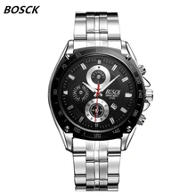 BOSCK-3102, hommes de montre, automatique calendrier montre à quartz étanche, montre de poignet de marques haut de gamme, sport loisirs montres