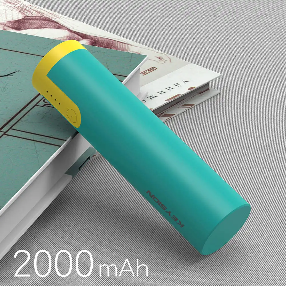 KEYSION 2000/3350 мАч портативный внешний аккумулятор аварийный маленький аккумулятор внешний аккумулятор для iPhone XS Max XR 8 7 6S с функцией фонарика - Цвет: 2000 mAh