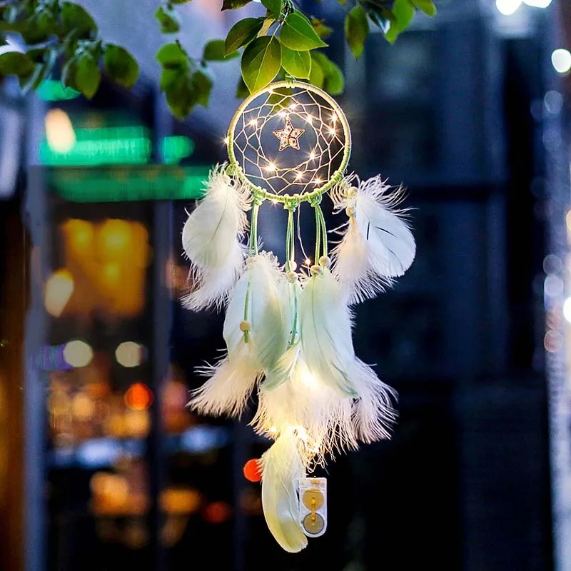 

Dreamcatcher LED Car Wall Hanging Decor Indoor Home Wedding Decoration Birthday Gifts SDF-SHIP