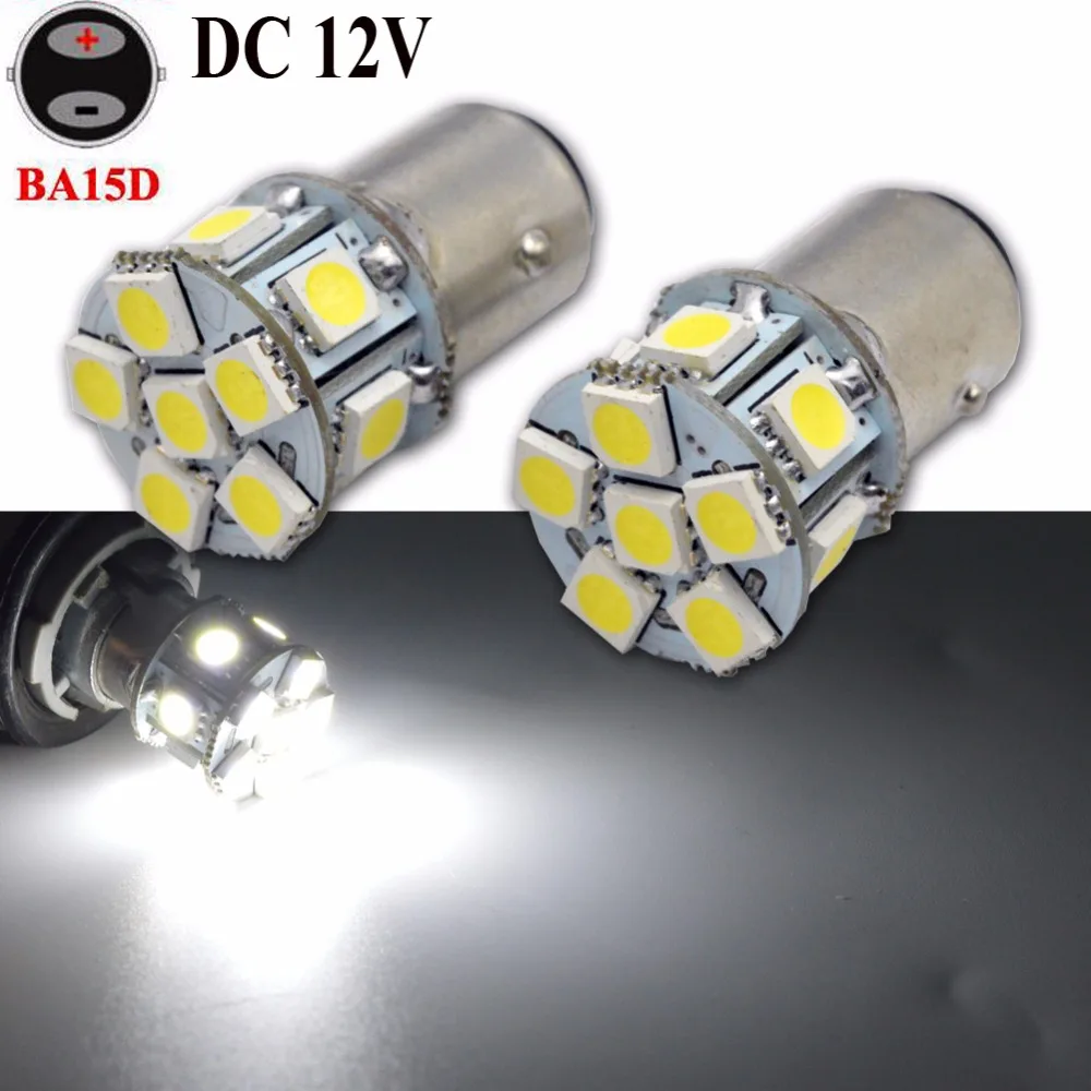 10pcs BA15D 1142 64-2835 led car Boat Marine RV bulb 5W AC//DC 12V Ceramics Lamp