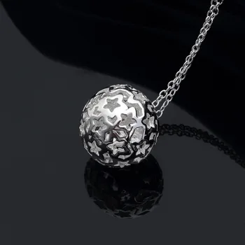 

Hermosa Hollow-out Ball Style Pendant Chain Necklace 18'' Wholesale Women Necklaces XL000457Pretty Girls Gift