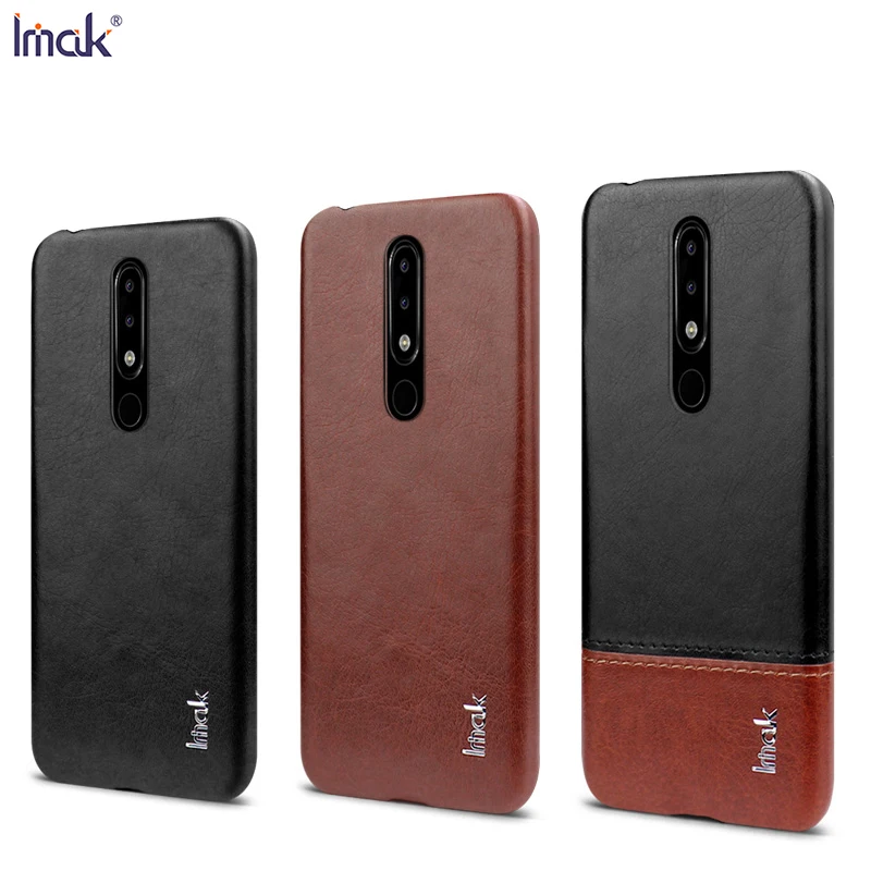 

For Nokia X5 /5.1Plus Case Cover IMAK Vintage Case pu Leather PC Hard Cover Fitted Cases For Nokia X5 /5.1Plus 5.86''