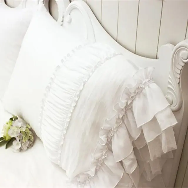 white pillow case frilly 2pcs top white pillow case european tulle ruffle lace cover luxury wrinkle cases wedding white pillow case frilly 2pcs top white pillow case european tulle ruffle lace cover luxury wrinkle cases wedding