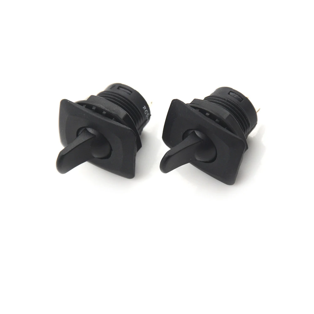 2pcs R13-402 Black 3Pin 2Position Maintained SPDT Round Toggle Switch  R*hs