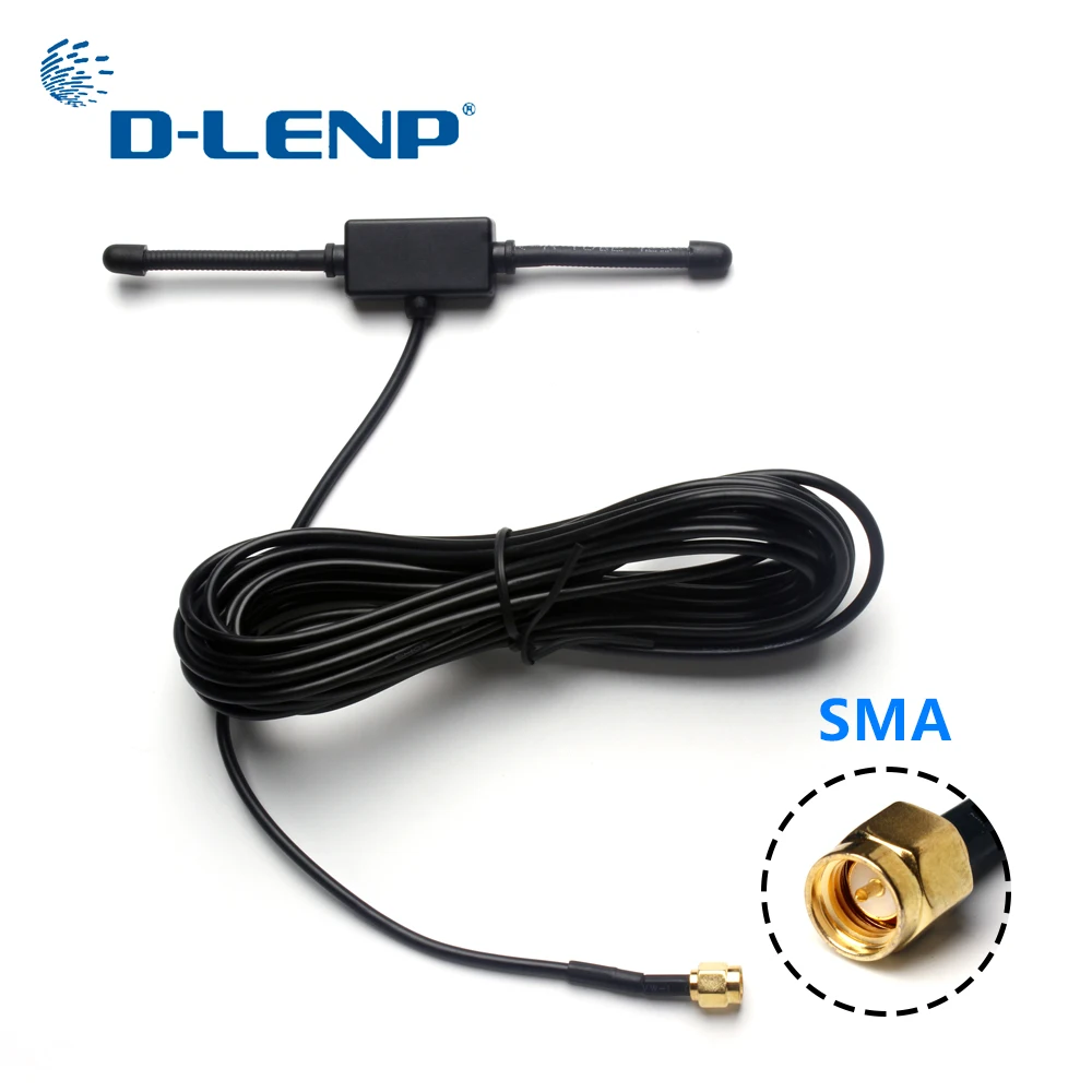 Dlenp 433 МГц Антенна-усилитель сигнала 433 микрополосковая антенна МГц диапазона Ham радио SMA Мужской 3 м кабель