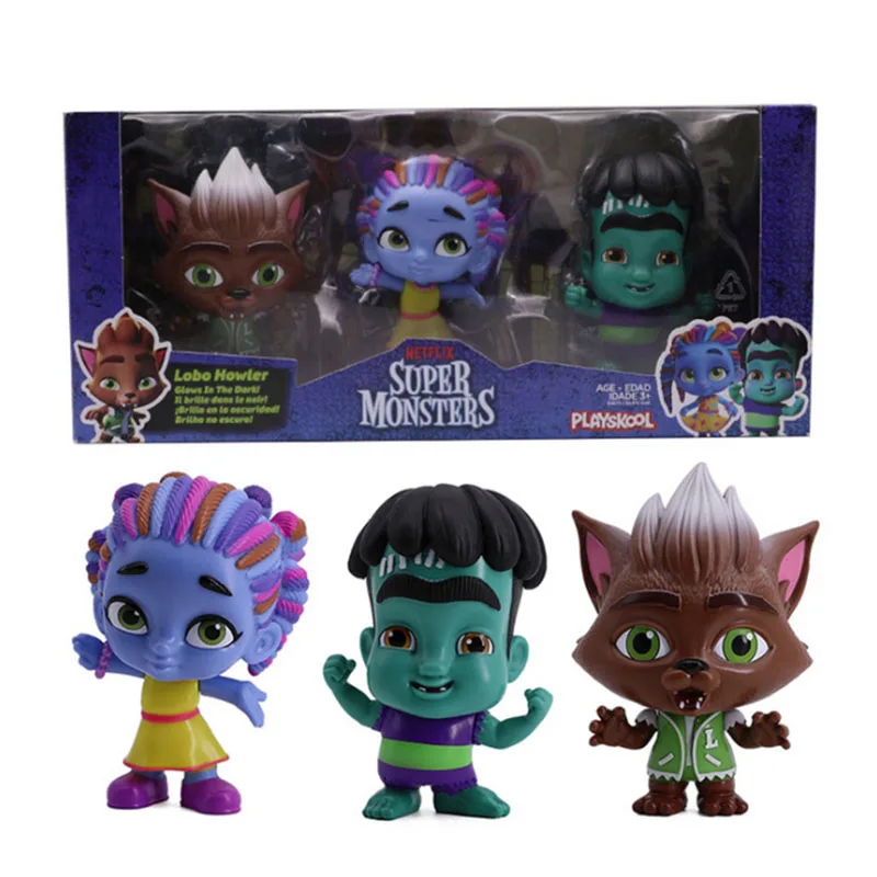 

6pcs/set Monster Figures Toy Super Doll PVC Anime Action Figure Model Toys Doll For kids Christmas Gift