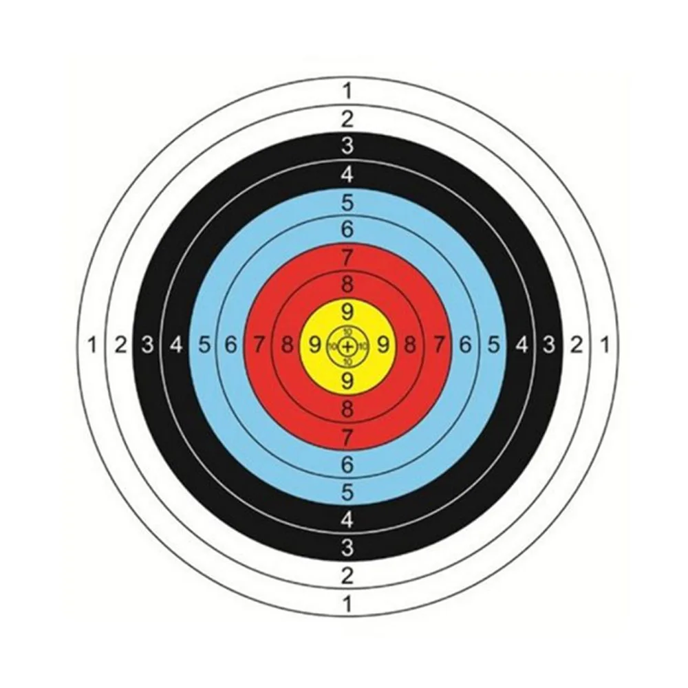 

10pcs Useful Profession Archery Targets Bow Arrow Gauge Shooting Target Paper Full Ring Beginner
