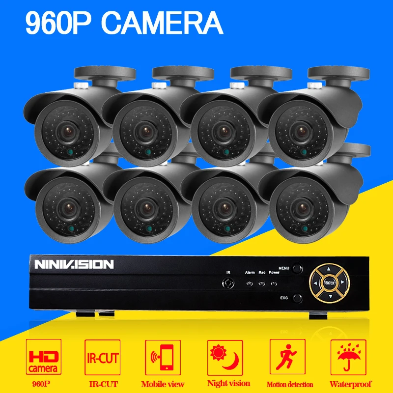 Big Promotion Security CCTV 960P 8CH Day Night IR 8 Cameras Kit High