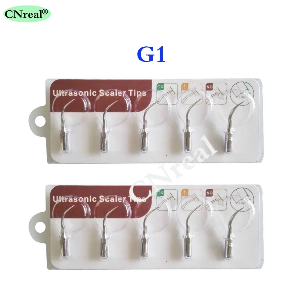 2 packs (10 pieces) Dental Ultrasonic Scaler Tip G1 for Woodpecker/ EMS/ UDS/ SYBRON ENDO Series