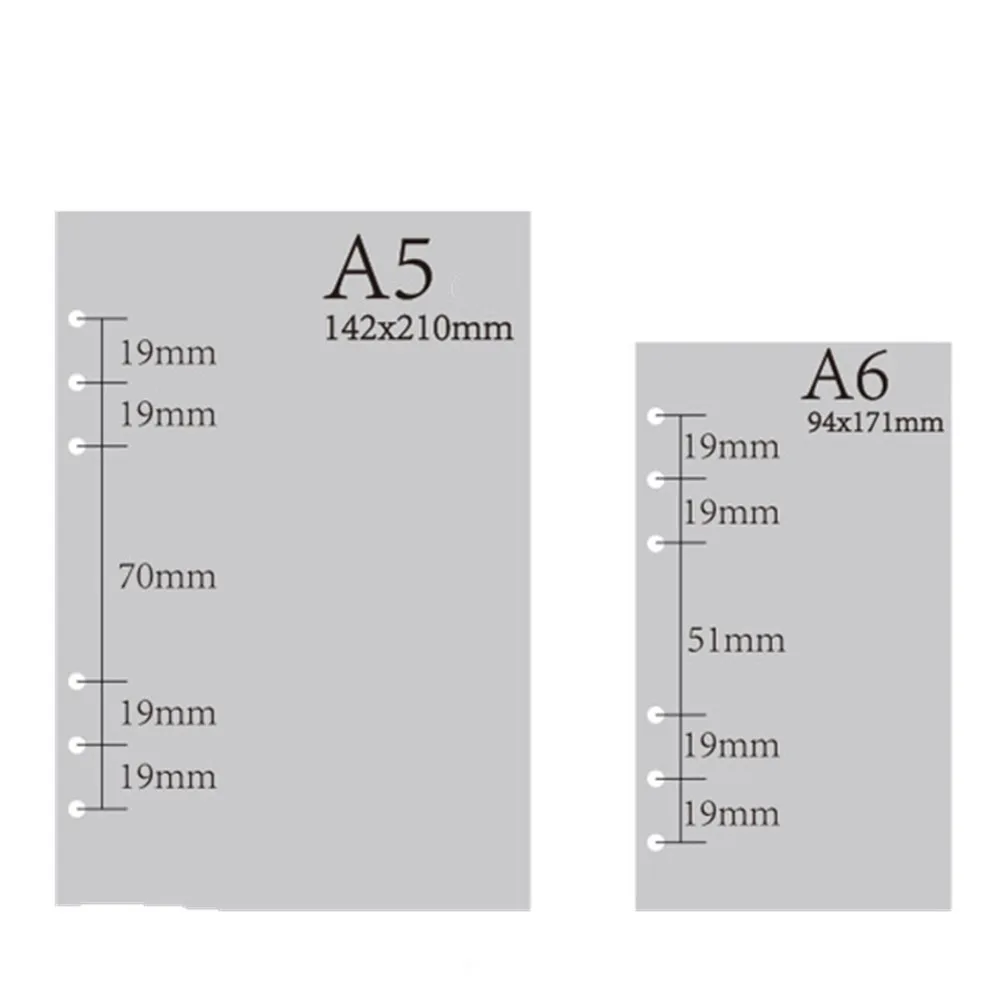 A5 A6 Блокнот с отрывным листом, заправка спиральных переплетов, планировщик, внутренняя страница внутри бумаги, молочный Еженедельный Ежемесячный план, чтобы сделать линейную сетку в горошек