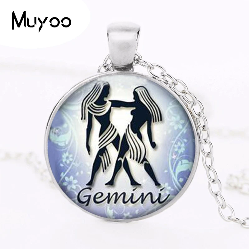 Ожерелье Gemini Зодиак ювелирные изделия астрологический знак украшения на день