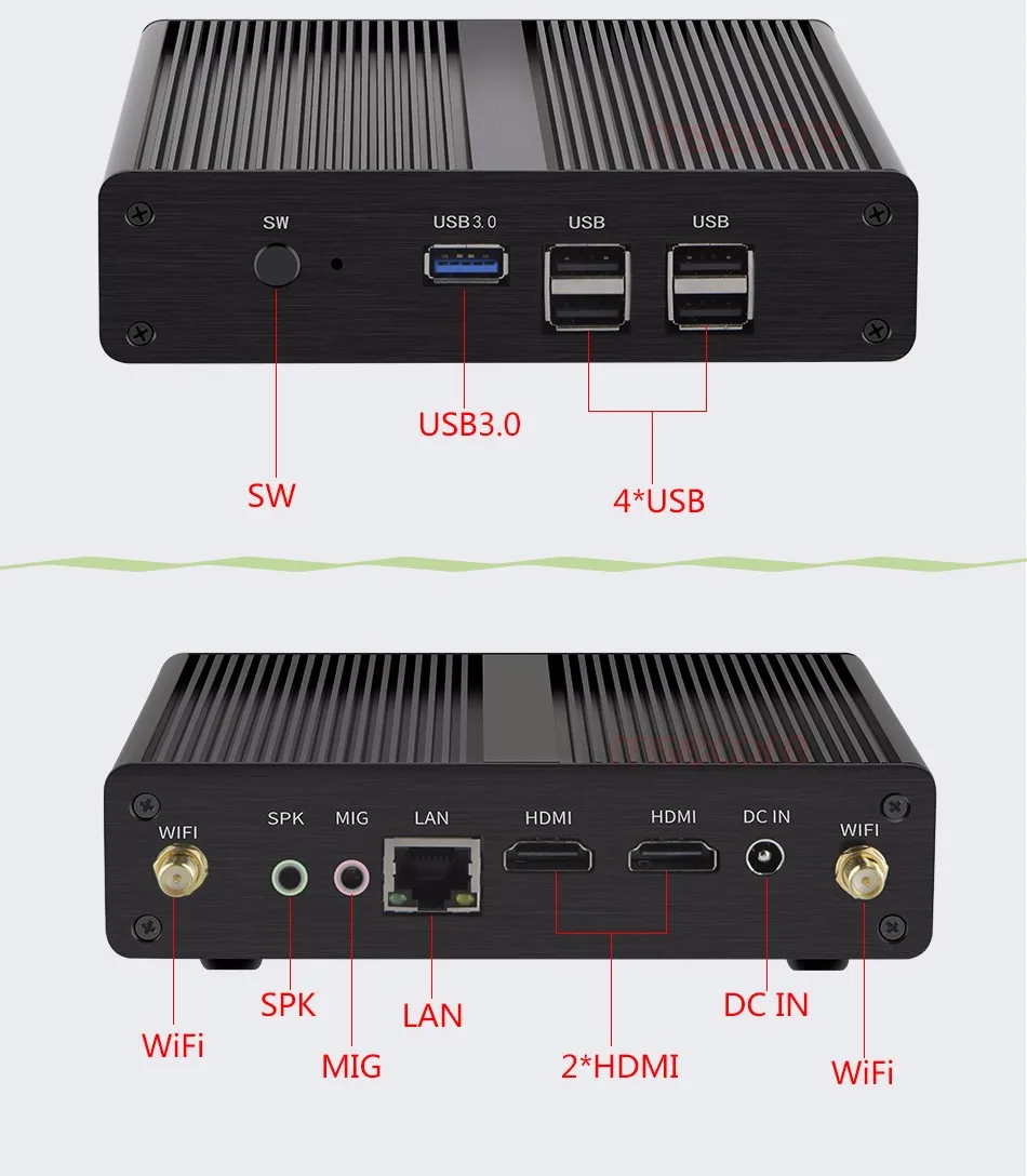 MSECORE безвентиляторный Intel Quad core J1900 Mini PC Windows 10 Linux Desktop системный блок компьютера системы NUC неттоп HTPC HD Графика Wi-Fi