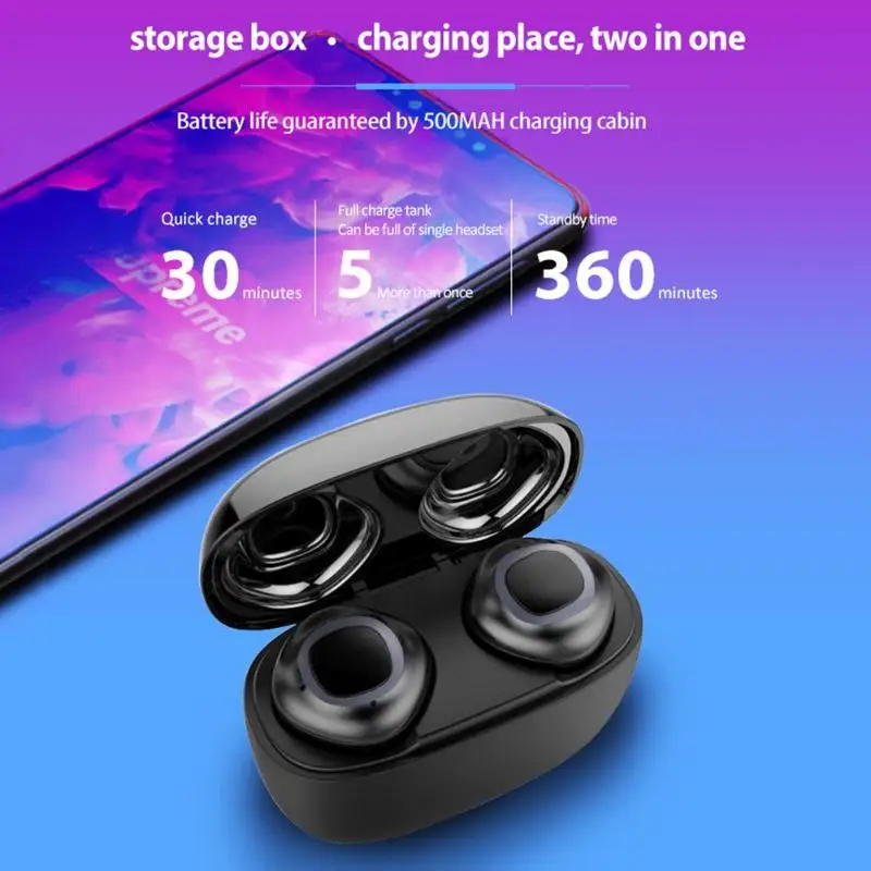 V09 TWS Мини Bluetooth наушники беспроводные наушники BT4.2 сенсорный контроль водонепроницаемые глубокие стереонаушники бас с зарядным чехлом