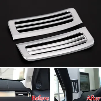 

BBQ@FUKA 2pcs A Pillar Front Air Vent Outlet Cover Trim Car Interior Part Accessories Fit for LR Range Rover Evoque 2011-2017