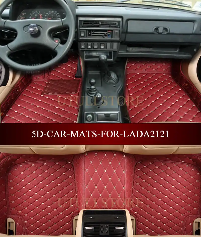 Leather Car Floor Mats For Lada Niva Ba3 2121 4x4 3d Custom Fit