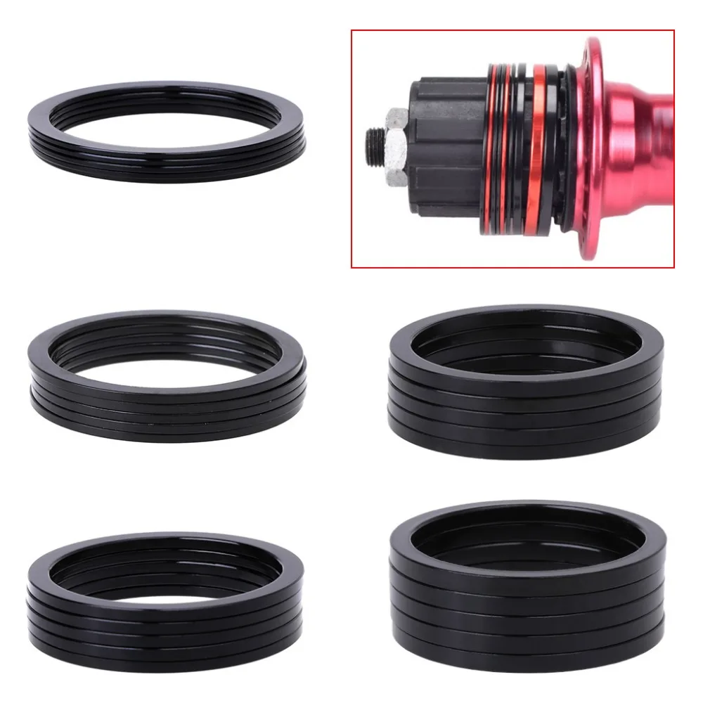 

5 Pcs MTB Bicycle Bike Free Wheel Washer Support Buttom Shaft Ultralight Aluminum Alloy