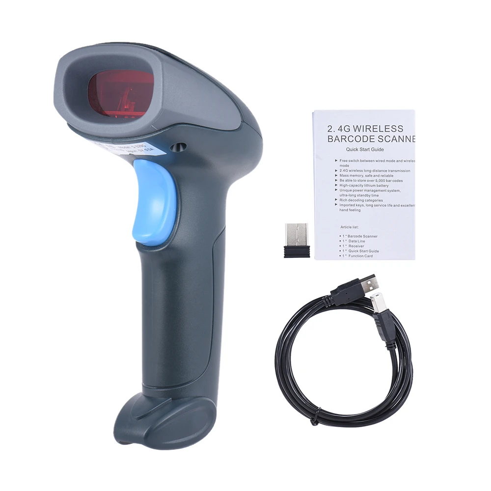 2 4g Handheld Led 1d Wireless Wired Barcode Scanner Portable Bar 2 4g Handheld Led 1d Wireless Wired Barcode Scanner Portable Bar Code Reader For Supermarket Library Express Company In Scanners From Computer
