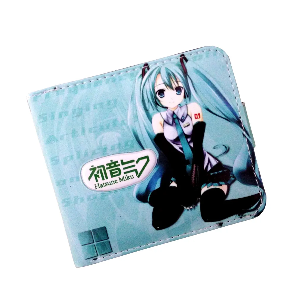 Anime/ACG Hatsune Miku PU Short Button Wallet/Purse with A Solid Anime Mark photo