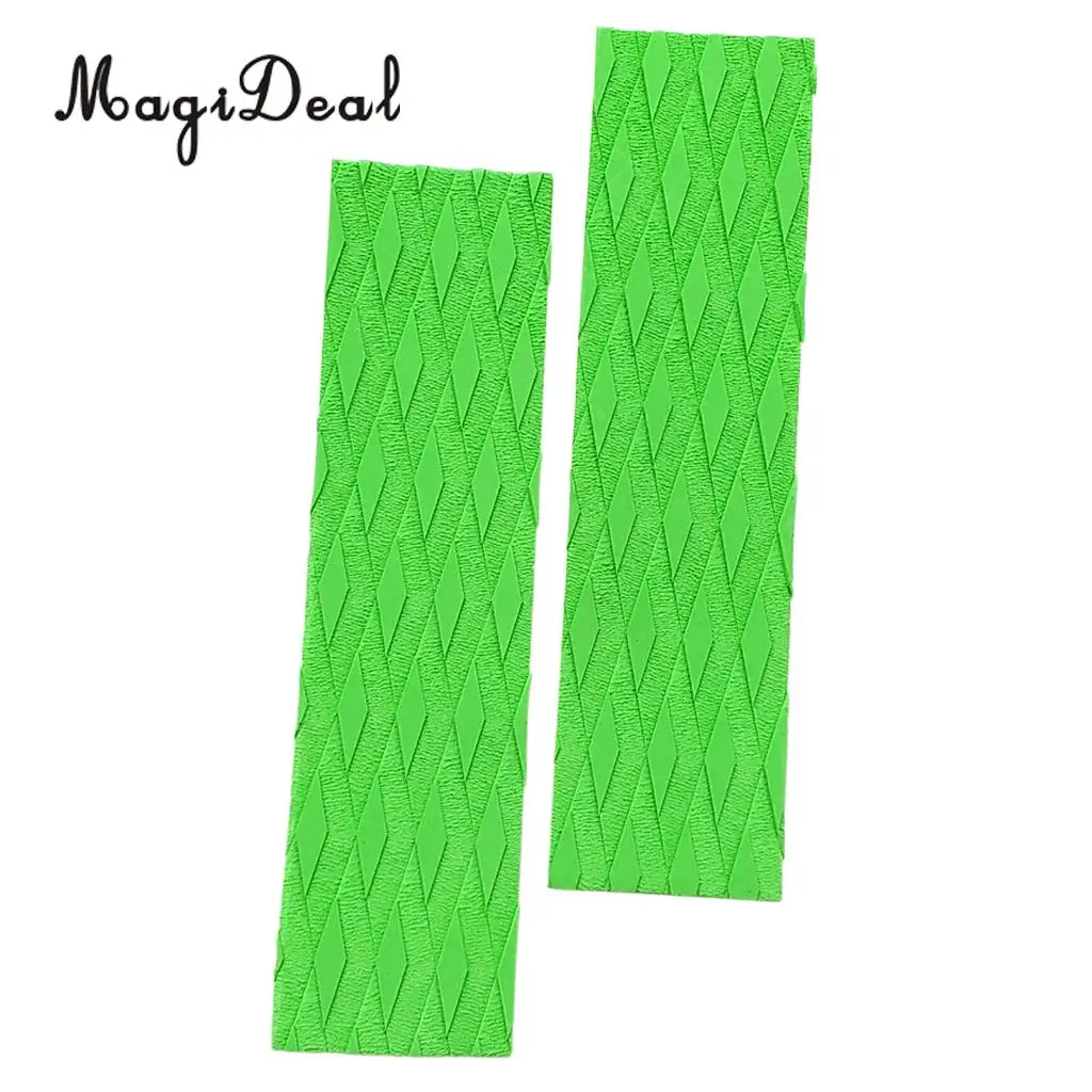 2Pcs EVA Anti-slip 5mm Surfing Traction Pad Bar Grip for Skimboard Longboard SUP Surfboard Bodyboard Shortboard - Fruit Green