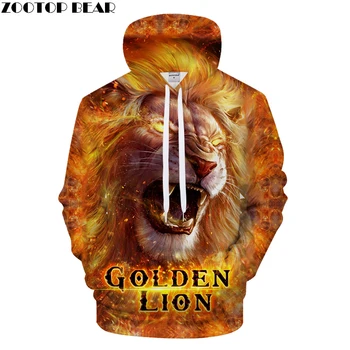 

Golden Tiger Hoodies 3D Hoody Men Brand Sweatshirt Print Pullover Funny Tracksuit Anime Streatwear Coat 2018 DropShip ZOOTOPBEAR